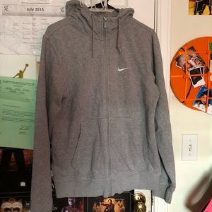 Nike grey zip up hoodie